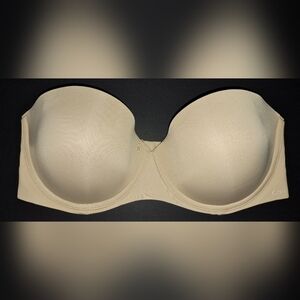 💕NEW CALVIN KLEIN Perfectly Fit Push-Up Padded Strapless Bra Nude Beige 34D